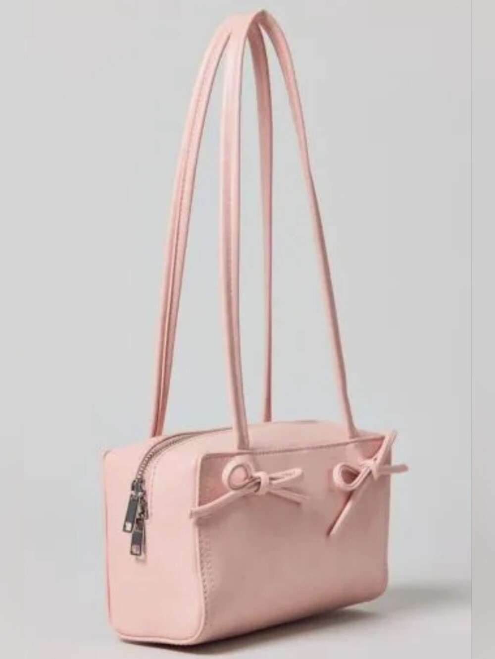 Urban Outfitters Blush Pink Shoulder Bag with Bow Accents
